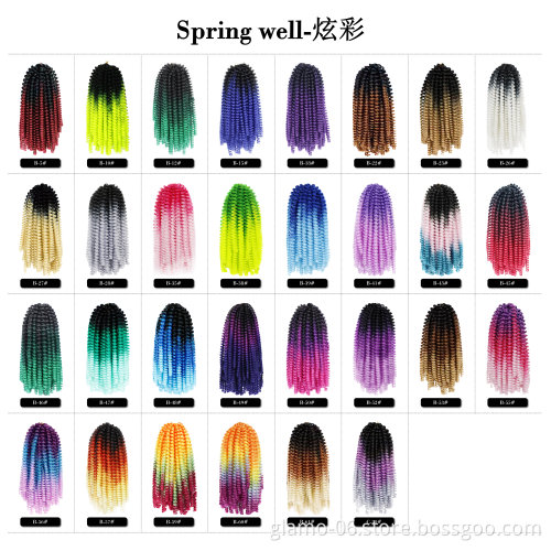 Kinky Curly Spring Twist Crochet Braid Hair 11/16strands/pack synthetic braiding hair for African Women Passion Twist Hair